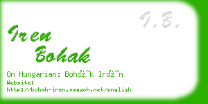 iren bohak business card